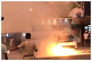 Tata Nexon EV catches fire