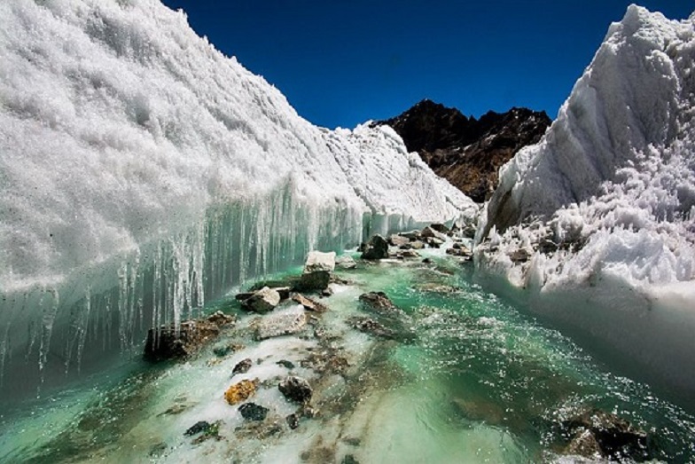 Melting of glaciers