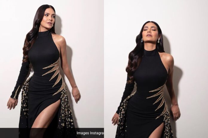 Esha Gupta In Black Dress