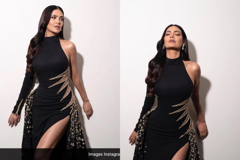 Esha Gupta In Black Dress