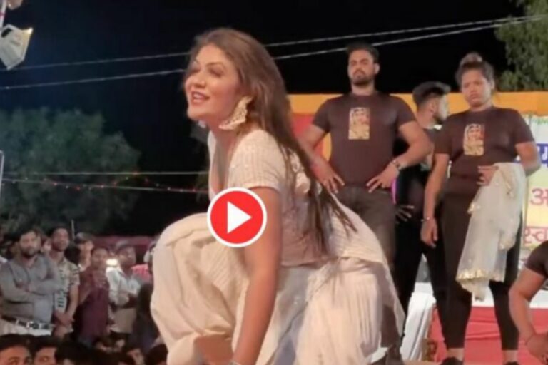 Haryanvi Dancer: बढ़ते तापमान में गोरी नागोरी ने बिखेरा ऐसा जलवा कि जमकर नाची भीड़, वीडियो उड़ा देगा होश
