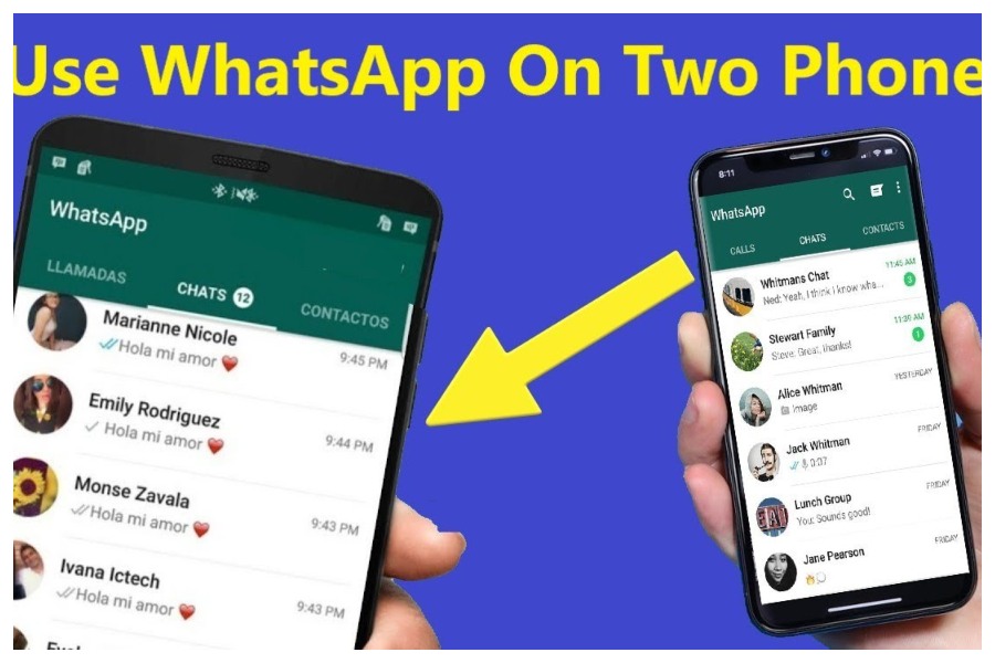 How to use whatsapp in two phones