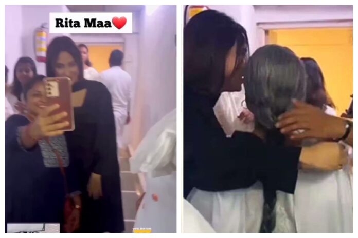 Mahira Sharma Hugs Siddharth Mom