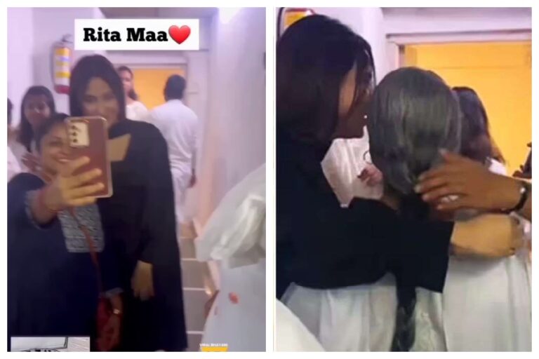 Mahira Sharma Hugs Siddharth Mom