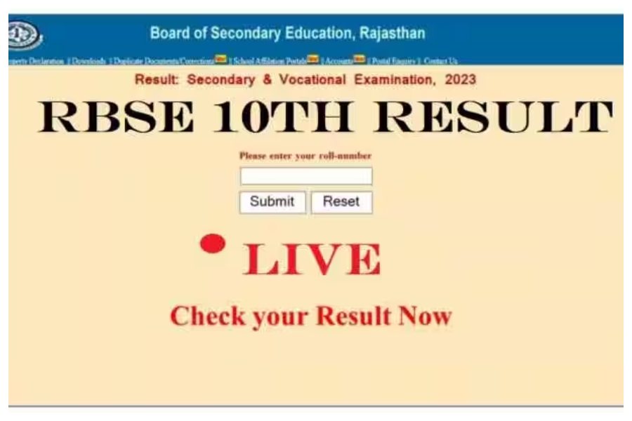 RBSE 10th Result 2023 to be announced soon