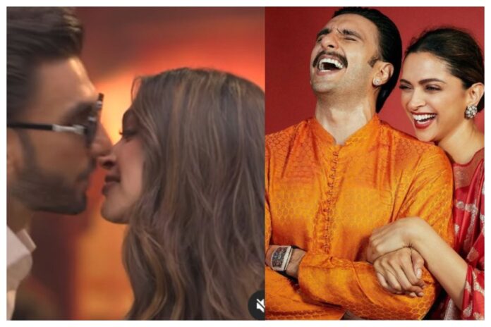 Ranveer kisses Deepika Padukone in middle of the interview Ranveer kisses Deepika Padukone in middle of the interview