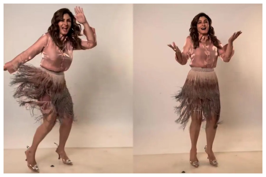 Raveena Tandon dances on 'Ek do teen' Raveena Tandon dances on 'Ek do teen'