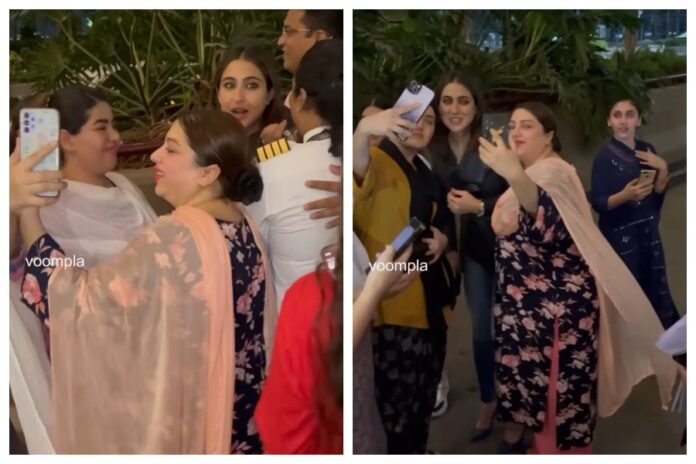 Sara Ali Khan mobbed by fans Sara Ali Khan mobbed by fans