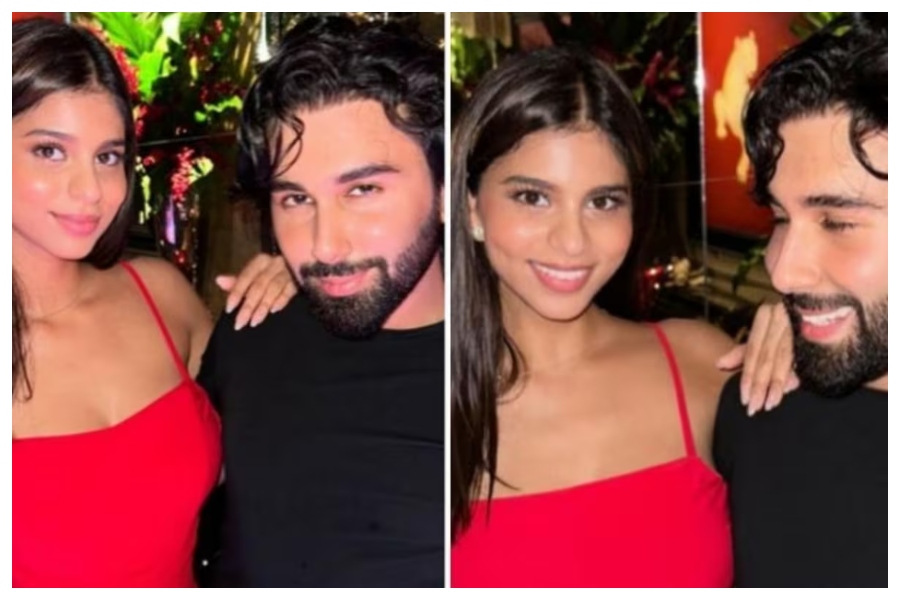 Suhana Khan looks gorgeous in red strappy dress