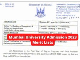 Mumbai University Admissions 2023 _ Second merit list out