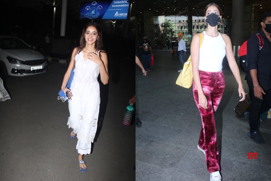 Ananya Pandey Spotted at Airport In Barbie Look