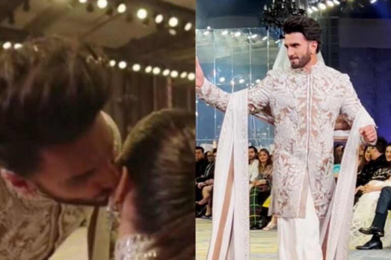Ranveer Singh Kisses Deepika During Rampwalk