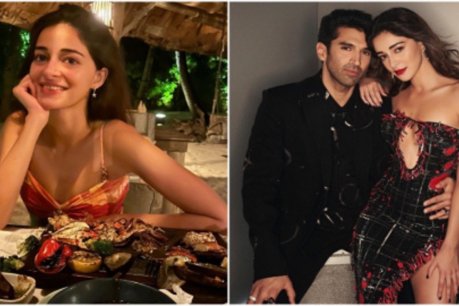 Ananya with Aditya Birthday Bash