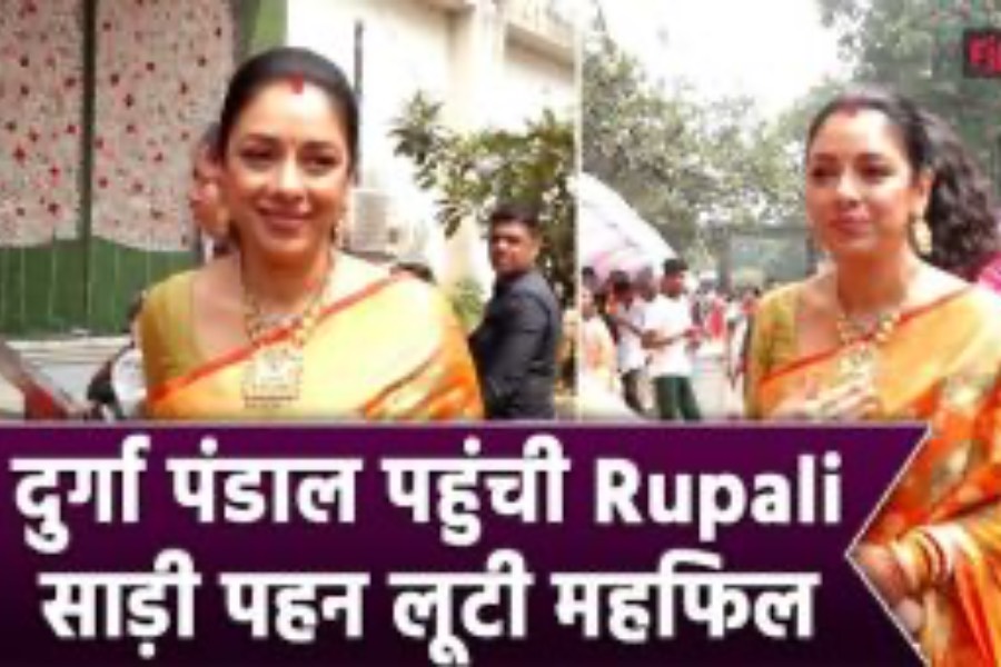 Rupali Ganguly In Durga Pooja Pandal