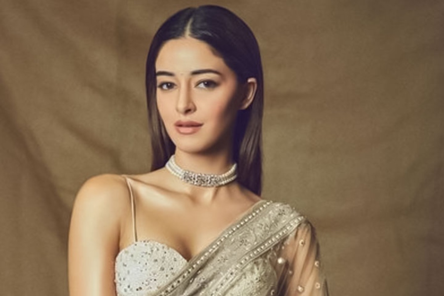 Ananya Panday In Sequin Saree