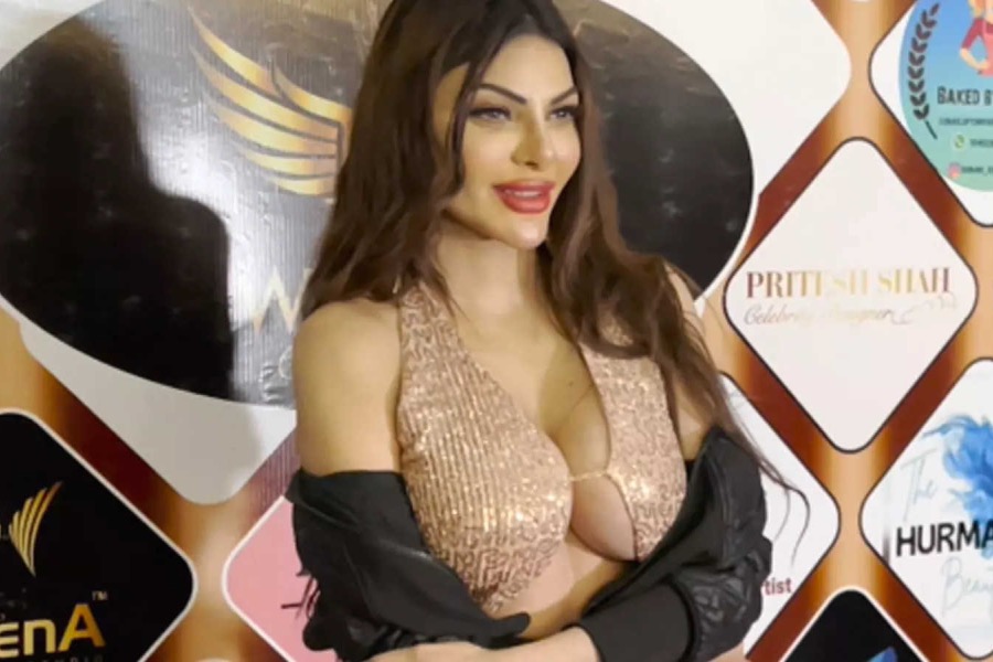 Sherlyn Chopra in Plunging Neckline Sherlyn Chopra in Plunging Neckline