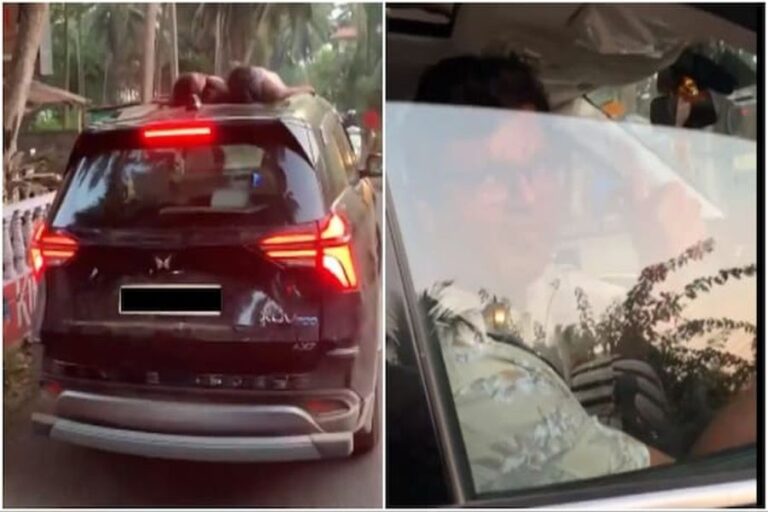 Video: बच्चों को कार की छत पर सुलाकर दौड़ा दी SUV, वीडियो वायरल होने के बाद हुई कार्रवाई