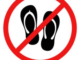 Shoes And Slippers Not Allowed