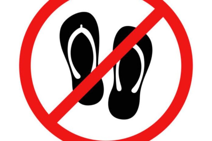 Shoes And Slippers Not Allowed