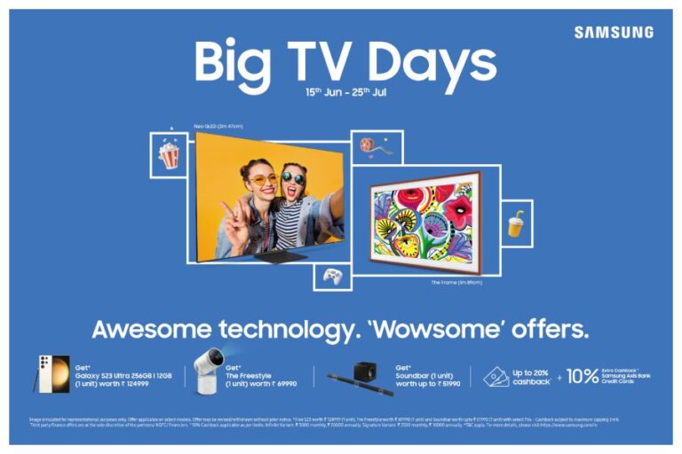 Samsung Big TV Days Sale: बंपर ऑफर, फ्री मिलेगा ये खास TV, और भी ऑफर जानें यहां