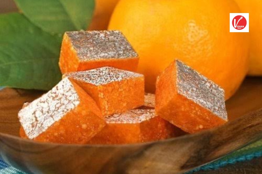 Orange Barfi Recipe Orange Barfi Recipe