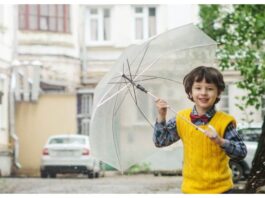 walking in rain