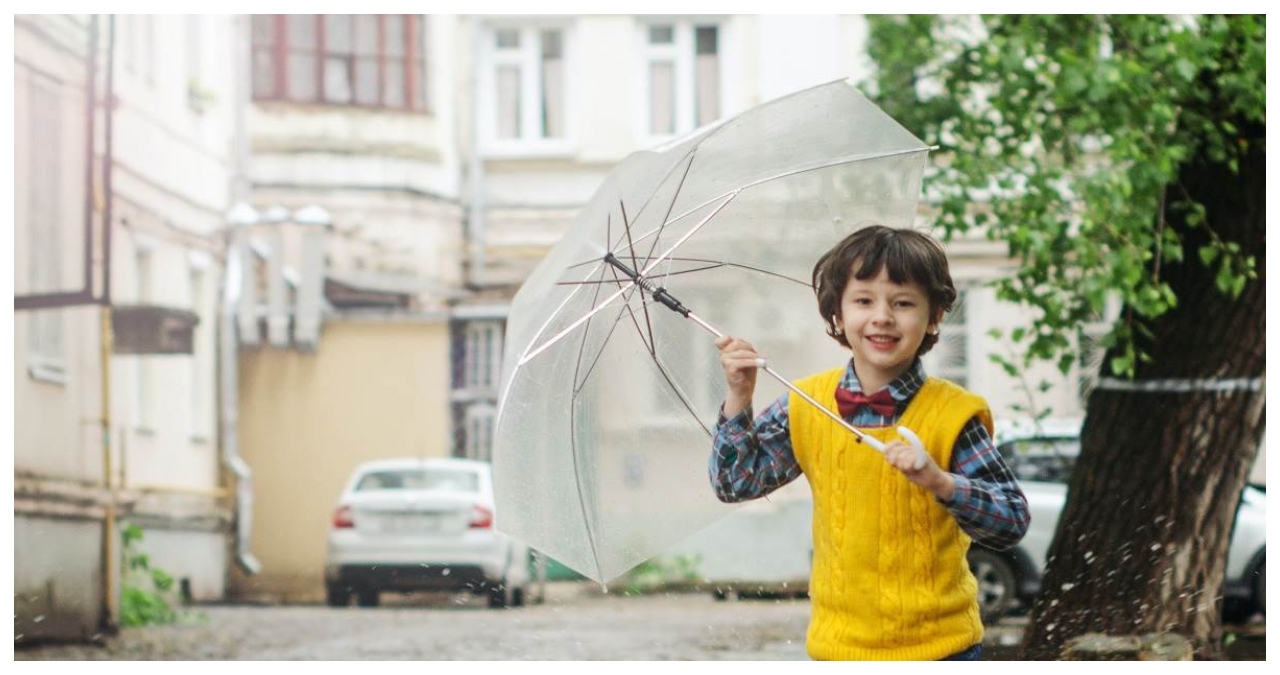 walking in rain