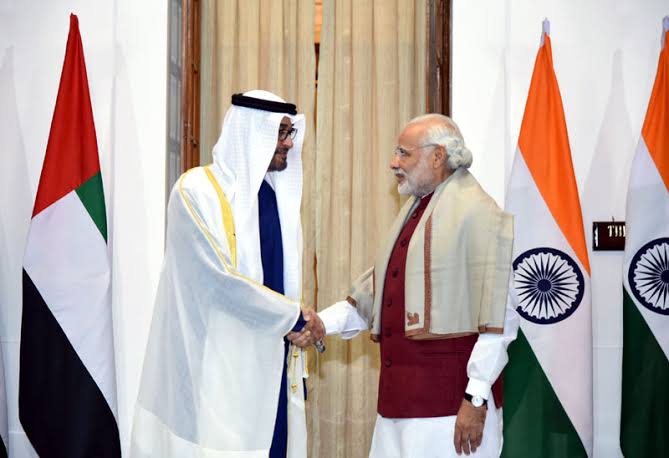 Abu dhabi crown prince visit to india