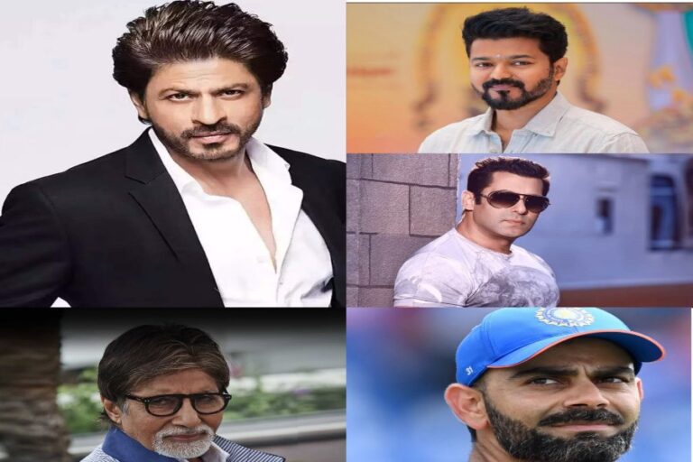 शाहरुख खान, विजय, सलमान खान, अमिताभ बच्चन और विराट कोहली भारत के टॉप टैक्सपेयर्स की लिस्ट में शामिल।